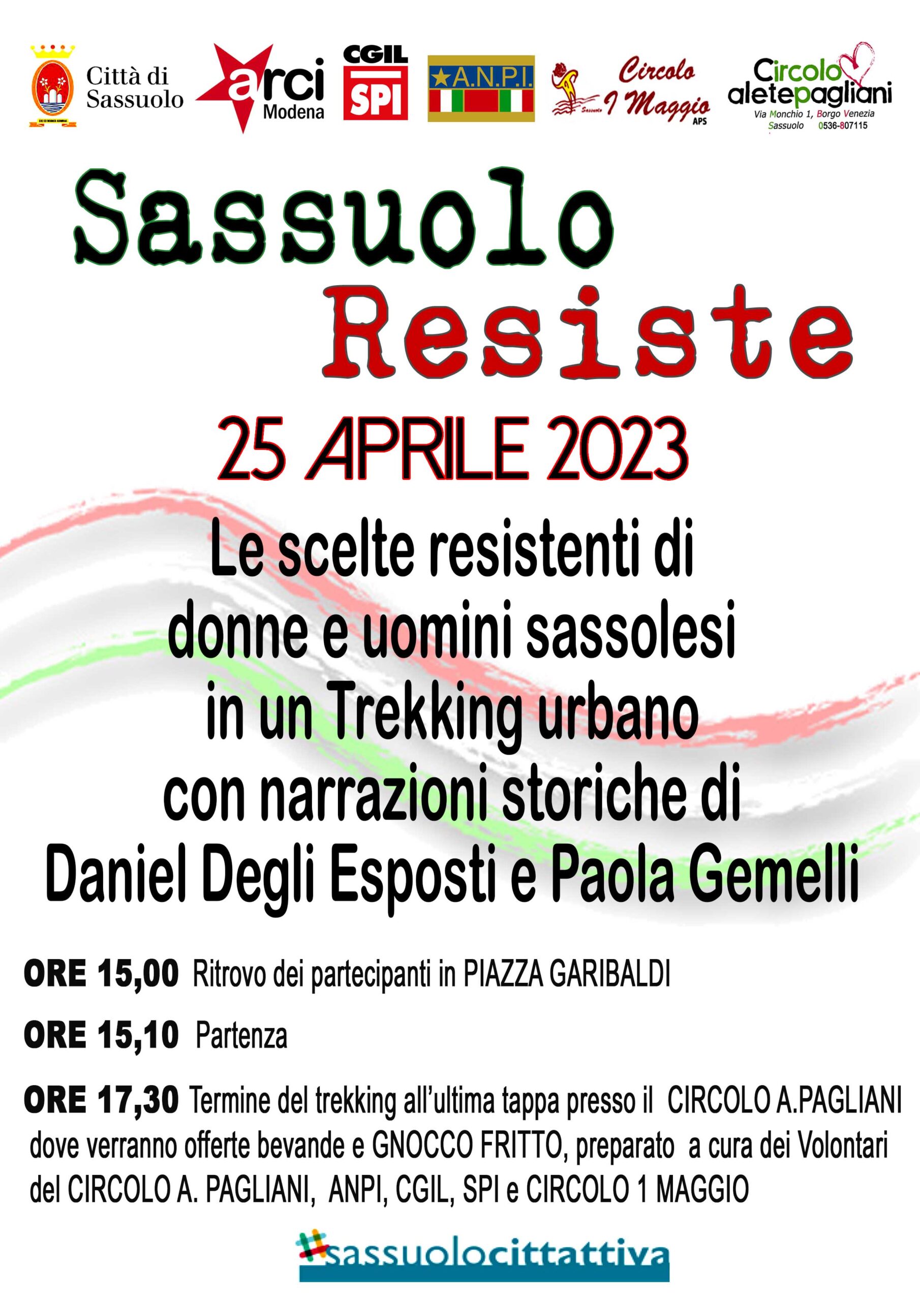 Resistenza a Sassuolo: locandina per il 25 aprile 2023 a Sassuolo (Modena)