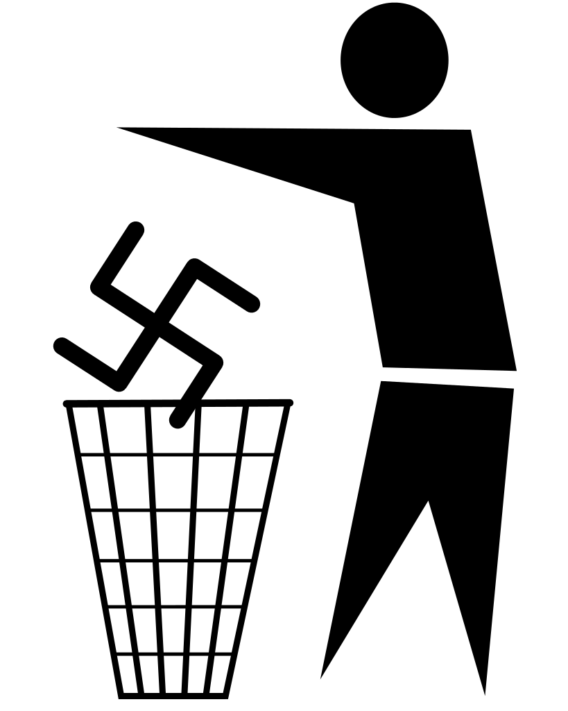 Logo antifascista liberarsi della svastica