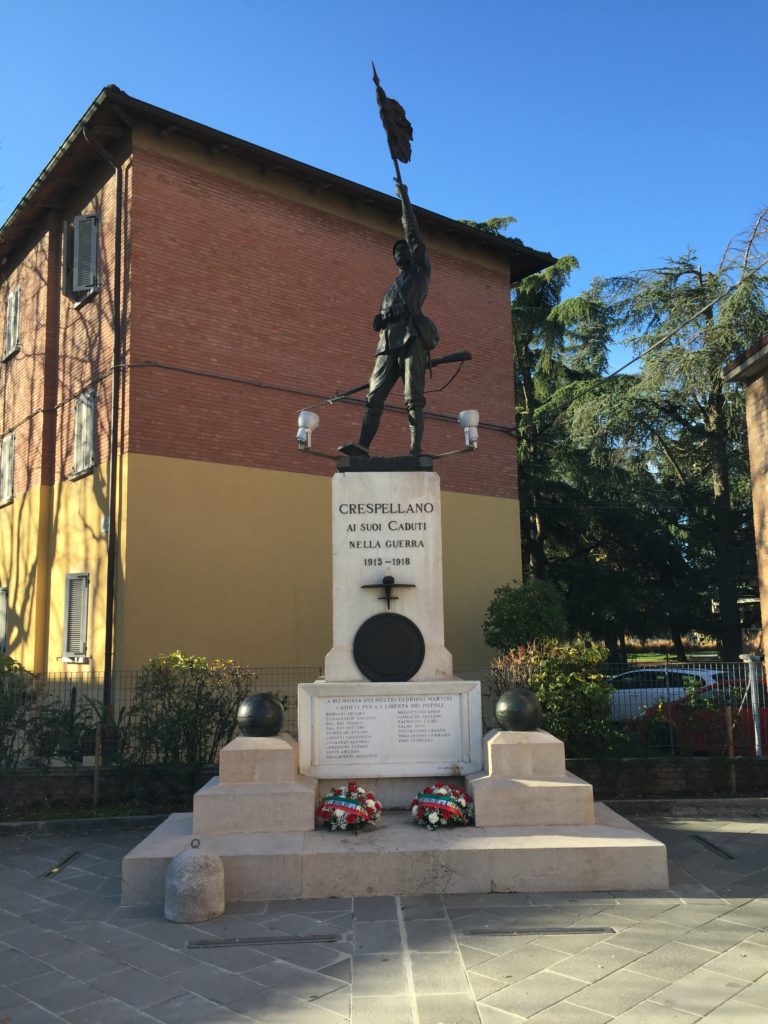 pedalando nella storia il Monumento ai Caduti di Crespellano