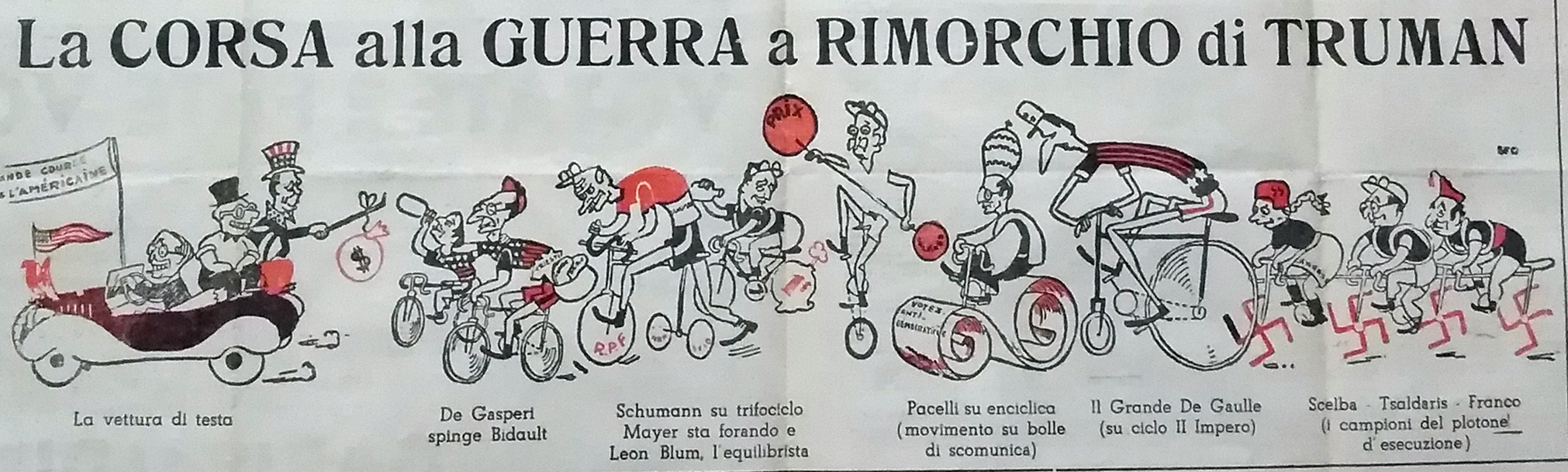 Elezioni del 1948 a Modena. Vignetta pubblicata su "La verità", settimanale della Federazione modenese del PCI.