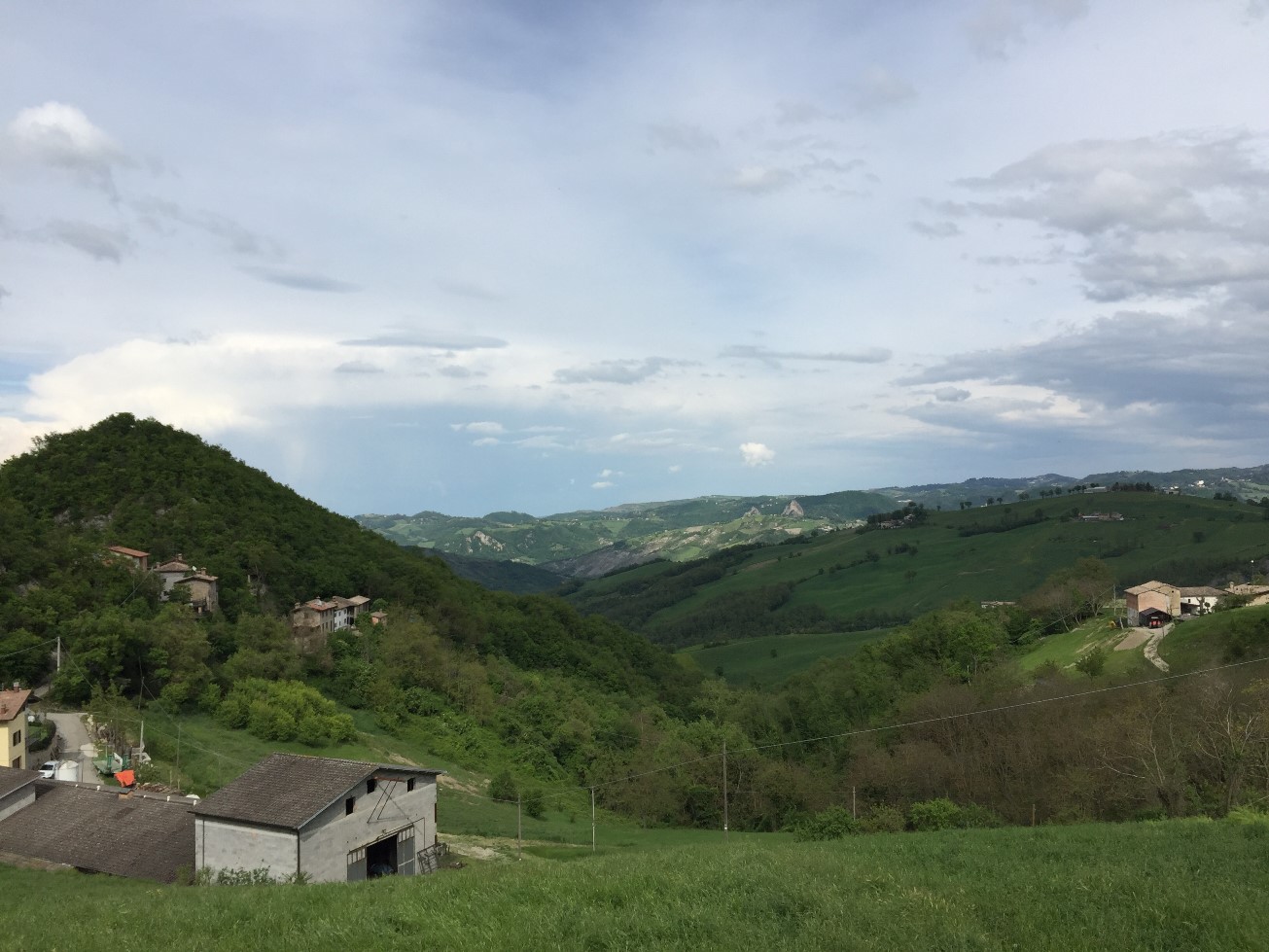 Panorama della valle del Panaro dalla zona di Benedello - battaglia di Benedello