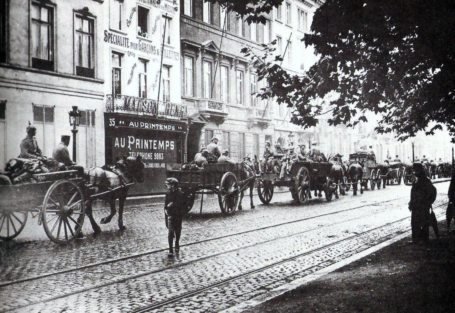 L'esercito tedesco nelle strade di Bruxelles - viaggio in Belgio Prima guerra mondiale