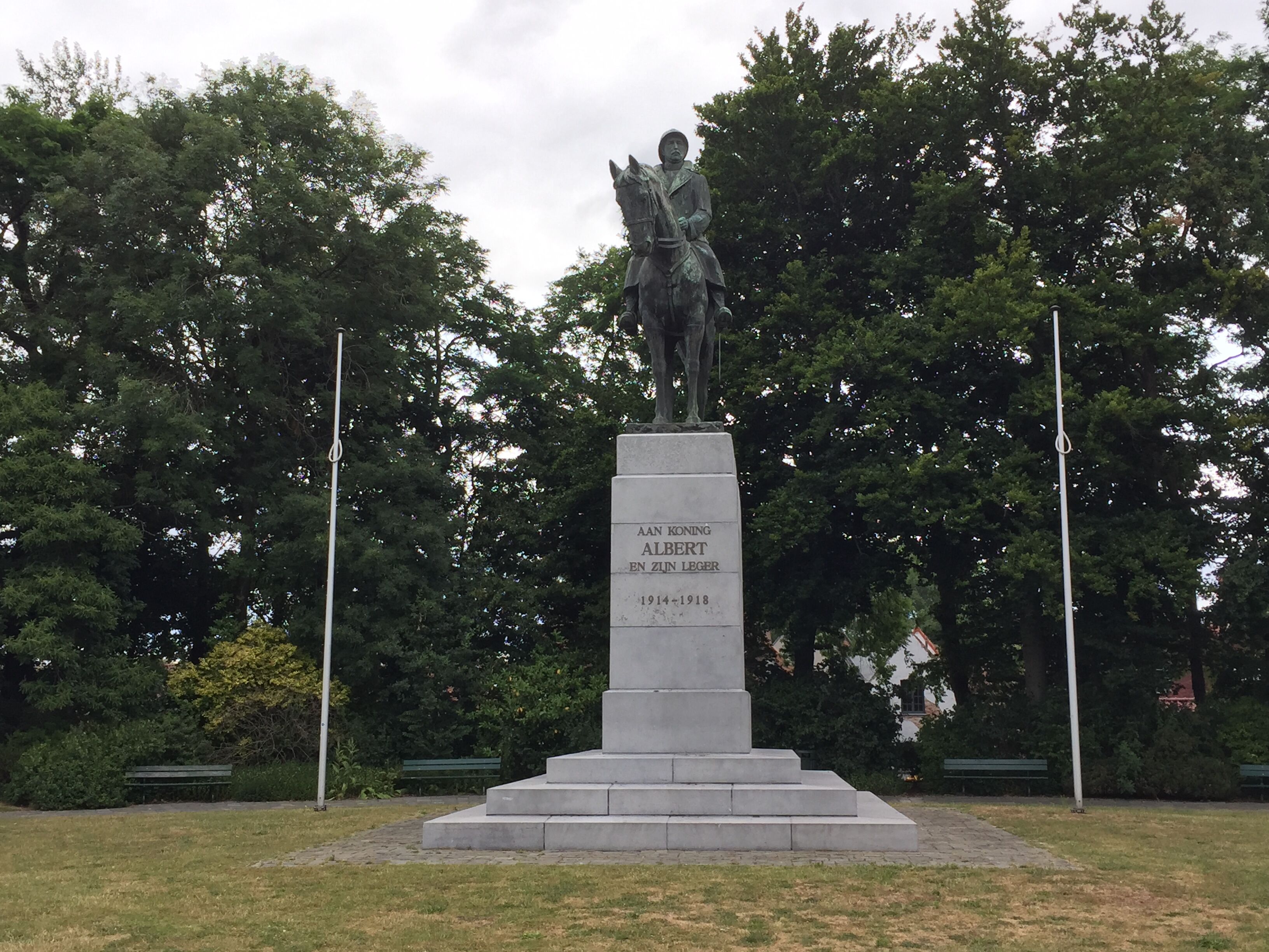 Monumento equestre dedicato ad Alberto I, re del Belgio e condottiero dell'esercito durante la Prima guerra mondiale