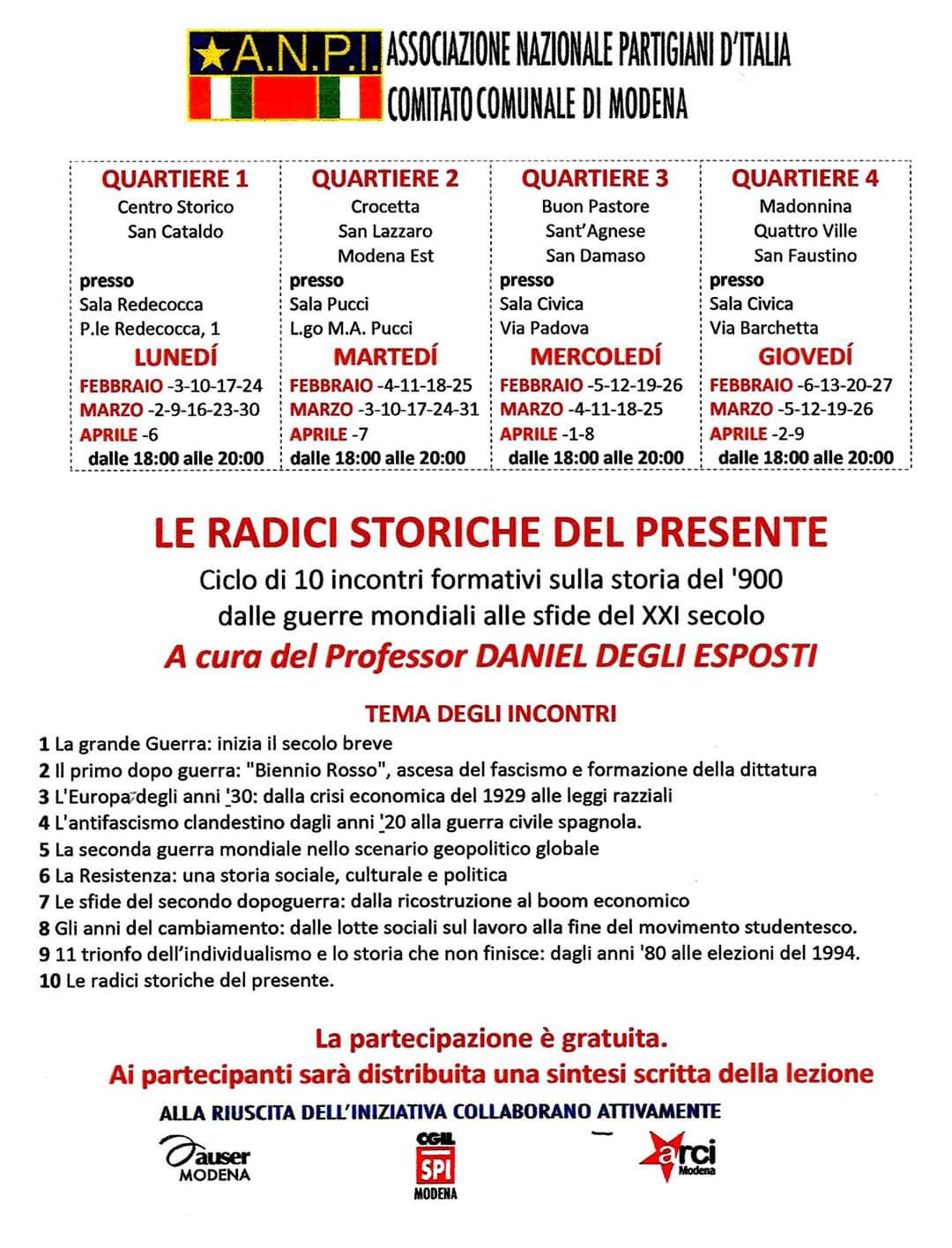 corso di storia contemporanea