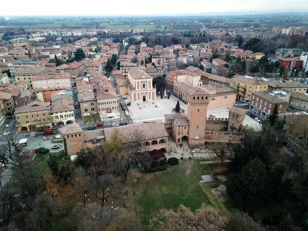 Veduta di Formigine dall'alto (Foto di Mauroriccio, CC BY-SA 4.0 , via Wikimedia Commons)