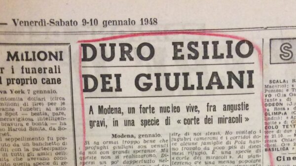 Documenti per il Giorno del ricordo a Modena